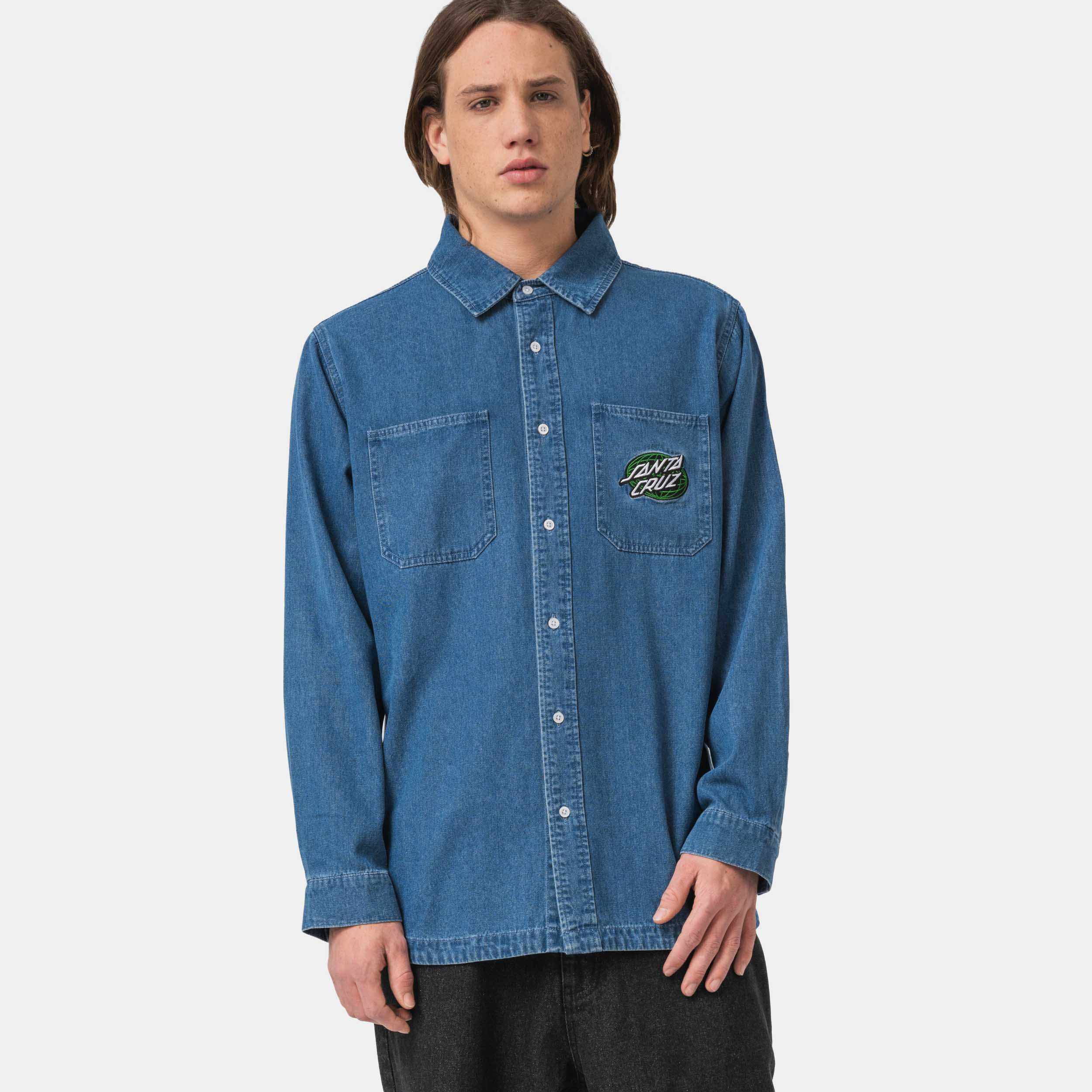 Global Oval Dot Denim Shirt - Image 3