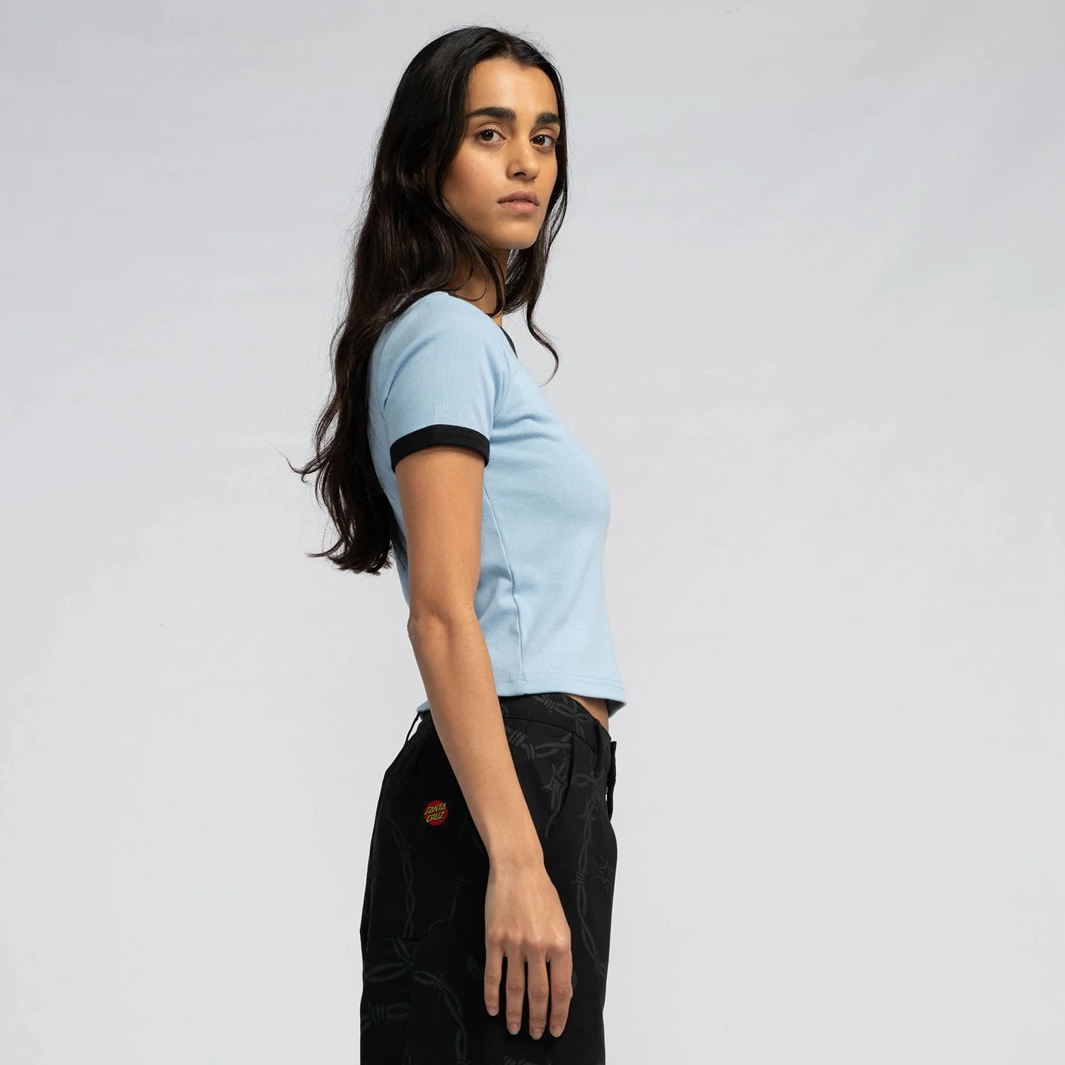 Lucky Rose Ringer T-Shirt - Image 3